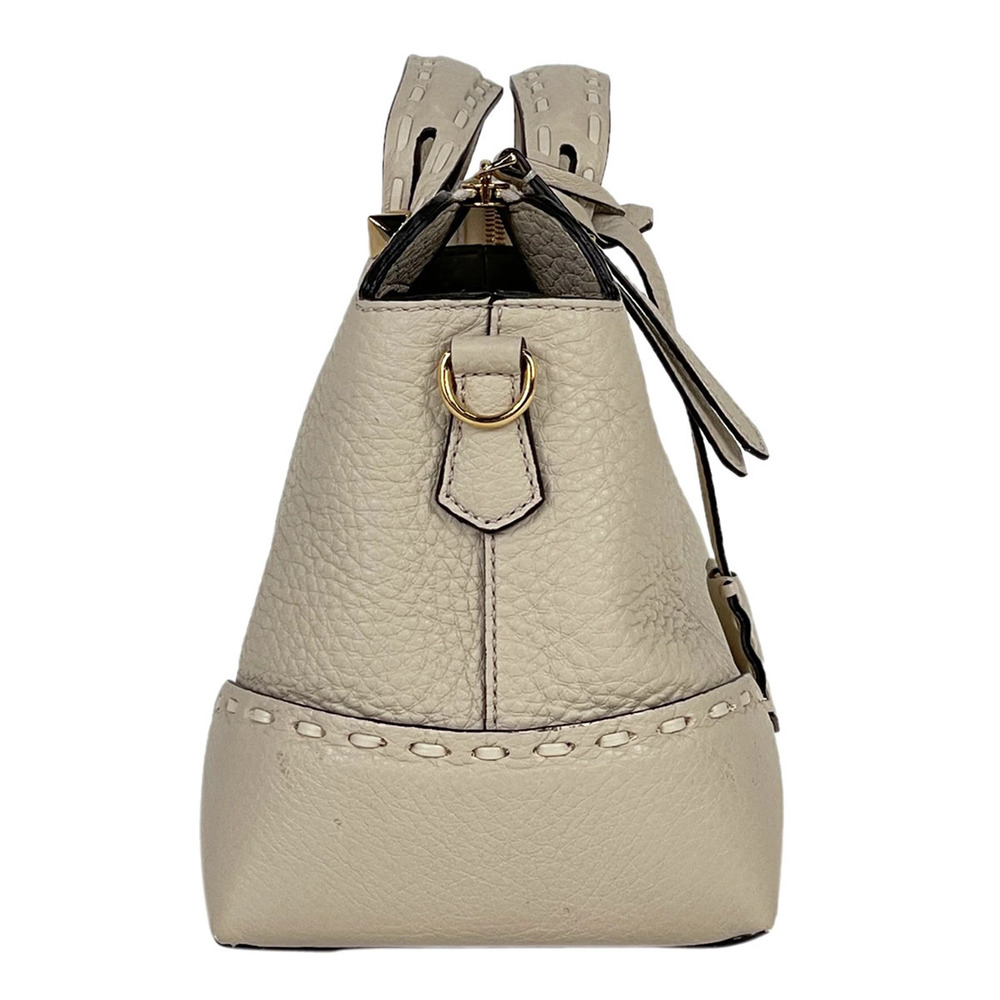 Fendi Ivory Leather The Way Bag Handbag White By Shoulder